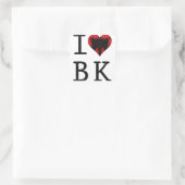 I Love Brooklyn BK NYC Vierkante Sticker (Tas)