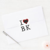 I Love Brooklyn BK NYC Vierkante Sticker (Envelop)