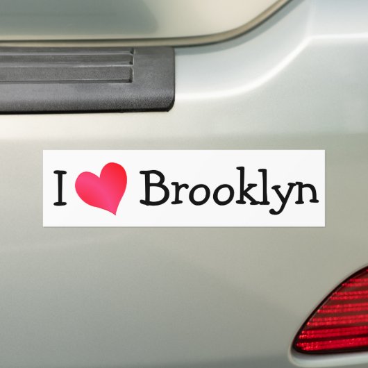 I Love Brooklyn Bumpersticker (Op auto)