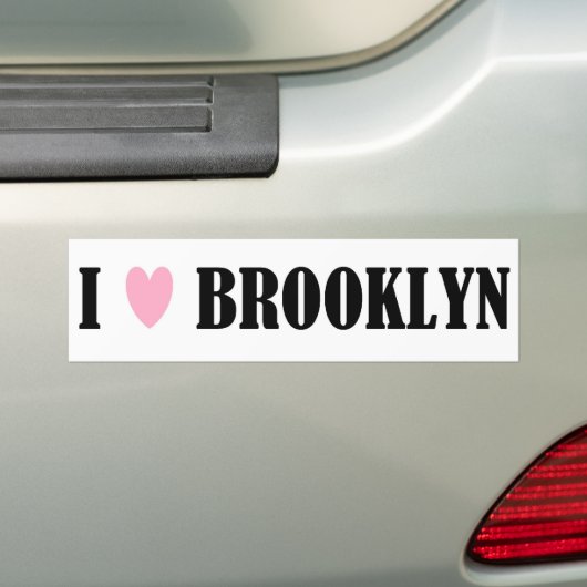 I Love Brooklyn Bumpersticker (Op auto)