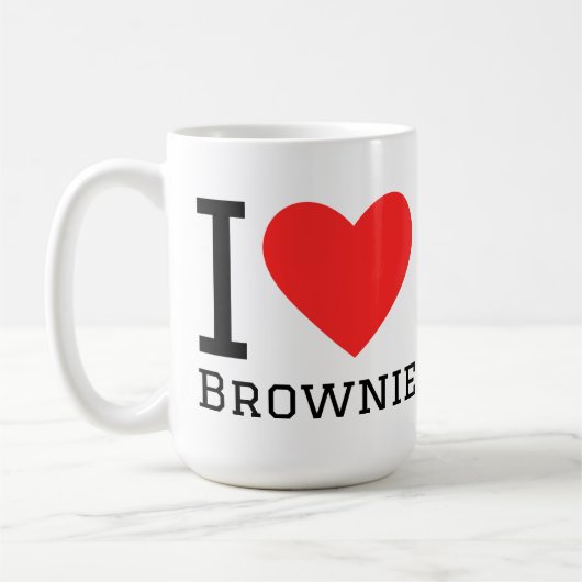 I love brownie koffiemok (Links)