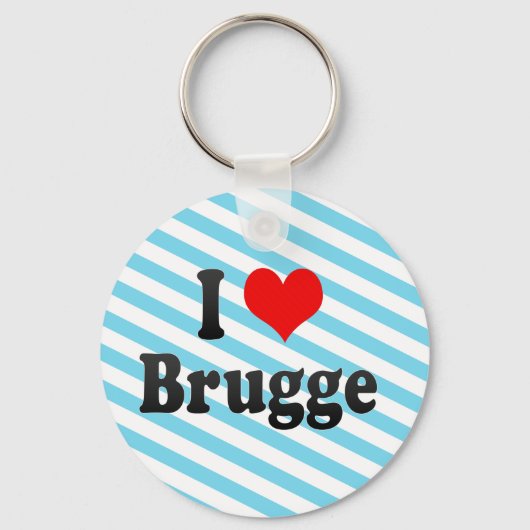 I Love Brugge, Belgium Sleutelhanger (Voorkant)
