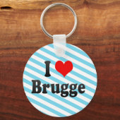 I Love Brugge, Belgium Sleutelhanger (Voorkant)