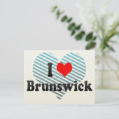 I Love Brunswick, Verenigde Staten Briefkaart (Staand voorkant)