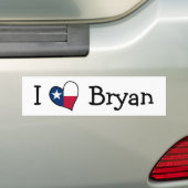 I Love Bryan Bumpersticker (Op auto)