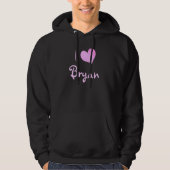 I Love Bryan Hoodie (Voorkant)