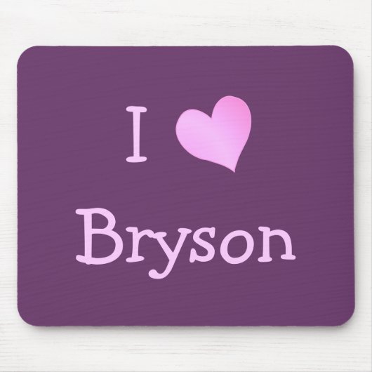 I Love Bryson Muismat (Voorkant)