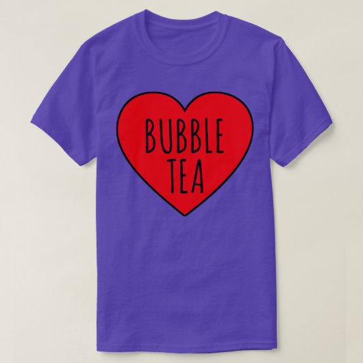 I Love Bubble Tea Heart 1 T-shirt (Design voorkant)