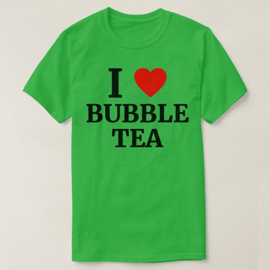 I Love Bubble Tea Heart T-shirt (Design voorkant)