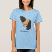 I Love Buckskin Gypsy Vanner Draft Horses T-shirt (Voorkant)