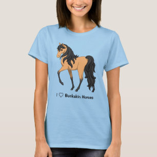 I Love Buckskin Horses  Filly T-shirt