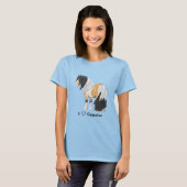 I Love Buckskin Pinto Gypsy Vanner Draft Horses T-shirt (Voorkant volledig)