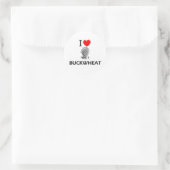 I Love Buckwheat Ronde Sticker (Tas)
