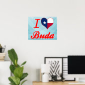I Love Buda, Texas Poster (Thuiskantoor)