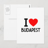 I Love Budapest Briefkaart (Voorkant / Achterkant)