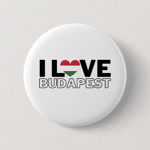I LOVE BUDAPEST - For real Budapesters Ronde Button 5,7 Cm