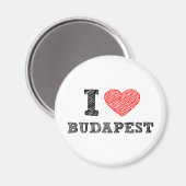 I Love Budapest Magneet (Voorkant / Achterkant)