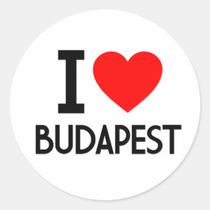 I Love Budapest Ronde Sticker