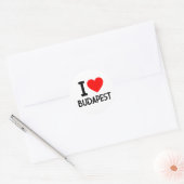 I Love Budapest Ronde Sticker (Envelop)