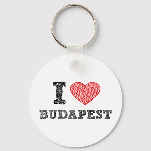 I Love Budapest Sleutelhanger (Voorkant)