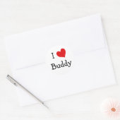 I Love Buddy Ronde Sticker (Envelop)