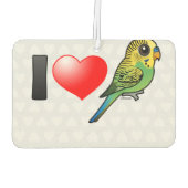 I Love Budgies Luchtverfrisser (Achterkant)