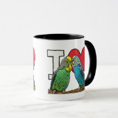 I Love Budgies Mok (Voorkant rechts)