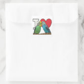 I Love Budgies Vierkante Sticker (Tas)