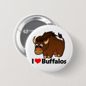 I Love Buffalos Ronde Button 5,7 Cm (Voorkant /achterkant)