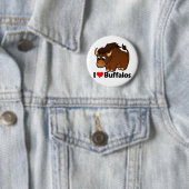 I Love Buffalos Ronde Button 5,7 Cm (In situ)
