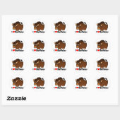 I Love Buffalos Ronde Sticker (Vel)