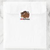 I Love Buffalos Ronde Sticker (Tas)