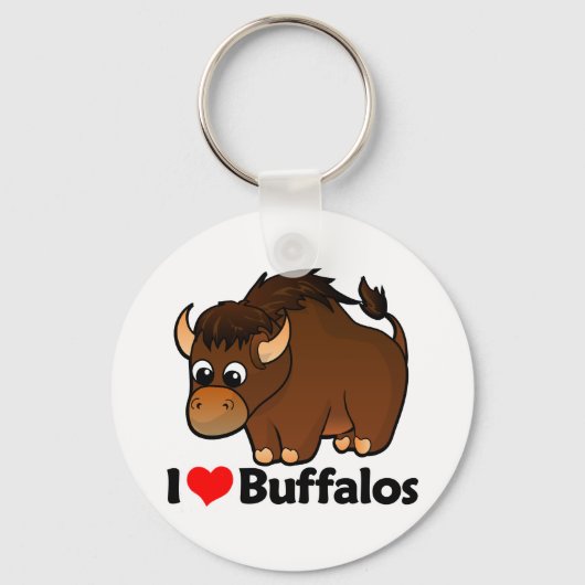 I Love Buffalos Sleutelhanger (Voorkant)