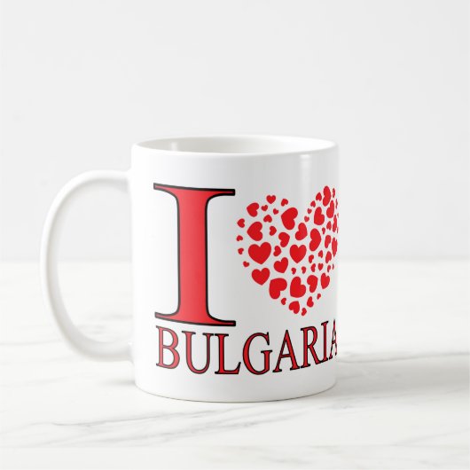 I Love Bulgaria Coffee Mok (Links)