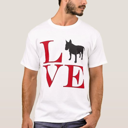 I Love Bull Terriers - Light Colour T-shirt (Voorkant)