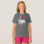 I Love Bulldog T-shirt (Voorkant volledig)