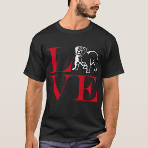 I Love Bulldogs - Donkerkleurig T-shirt
