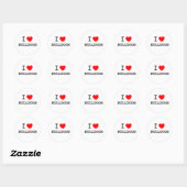I Love Bulldogs Ronde Sticker (Vel)