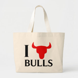 I Love Bulls Grote Tote Bag