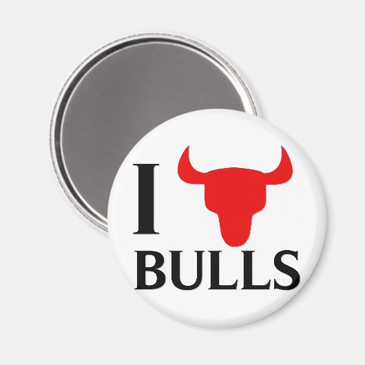 I Love Bulls Magneet (Voorkant / Achterkant)