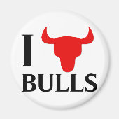 I Love Bulls Magneet (Voorkant)