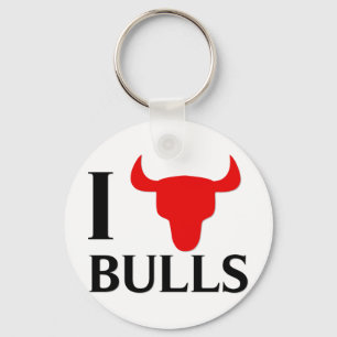 I Love Bulls Sleutelhanger