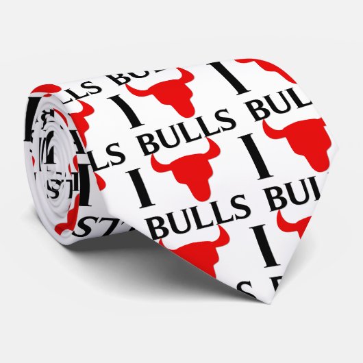 I Love Bulls Stropdas (Opgerold)