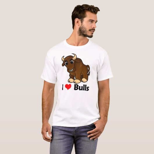 I Love Bulls T-shirt (Voorkant volledig)