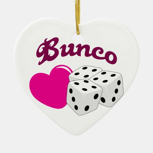 I Love Bunco Keramisch Ornament (Voorkant)