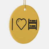 I Love Bunk Beds Keramisch Ornament (Rechts)