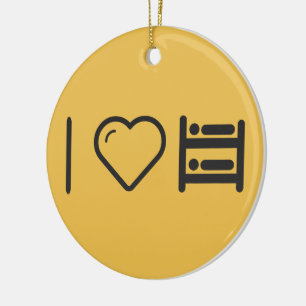 I Love Bunk Beds Keramisch Ornament