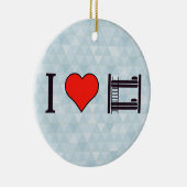 I Love Bunk Beds Keramisch Ornament (Rechts)