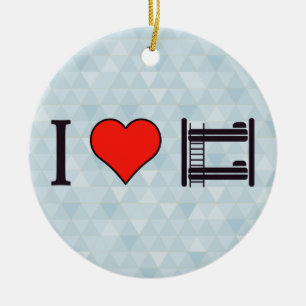 I Love Bunk Beds Keramisch Ornament