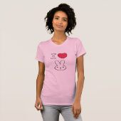 I Love Bunny – Cute Minimal Rabbit Illustration T-shirt (Voorkant volledig)